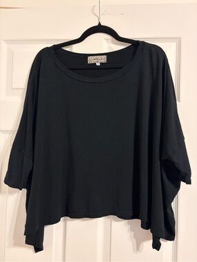 Yes, Grocery? Oversized Black Women's Tunic Top